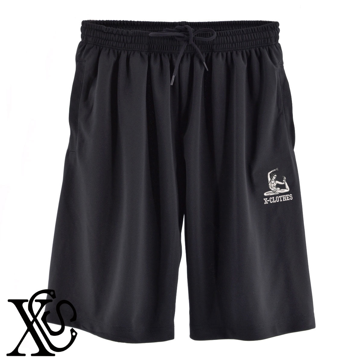 ヨガ10柄 刺繍 4.4oz ドライ ハーフパンツ メンズ レディース ショートパンツ 大きいサイズあり【X-CLOTHES】オリジナル グッズ 刺繍 ワンポイント 雑貨【b  黒、31紺、32青、10赤、112ワイン、187灰】【g 白、34ターコイズ】 【8競技音楽-その他競技】