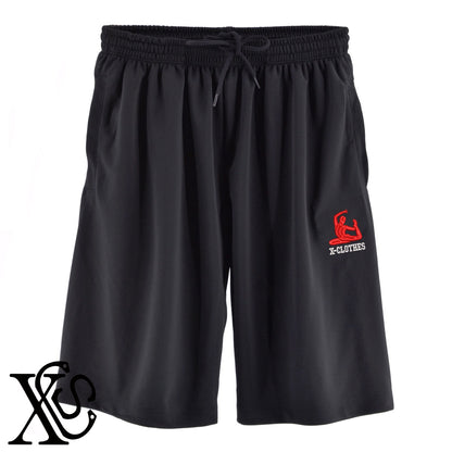 ヨガ2柄 刺繍 4.4oz ドライ ハーフパンツ メンズ レディース ショートパンツ 大きいサイズあり【X-CLOTHES】オリジナル グッズ 刺繍 ワンポイント 雑貨【b  黒、31紺、32青、10赤、112ワイン、187灰】【g 白、34ターコイズ】 【8競技音楽-その他競技】