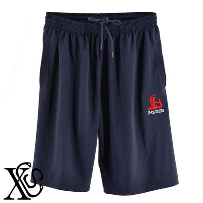 ヨガ2柄 刺繍 4.4oz ドライ ハーフパンツ メンズ レディース ショートパンツ 大きいサイズあり【X-CLOTHES】オリジナル グッズ 刺繍 ワンポイント 雑貨【b  黒、31紺、32青、10赤、112ワイン、187灰】【g 白、34ターコイズ】 【8競技音楽-その他競技】