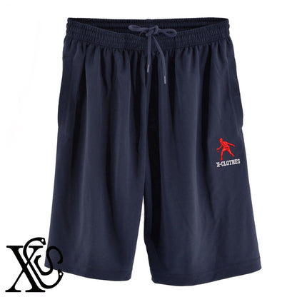 卓球2柄 刺繍 4.4oz ドライ ハーフパンツ メンズ レディース ショートパンツ 大きいサイズあり【X-CLOTHES】オリジナル グッズ 刺繍 ワンポイント 雑貨【b  黒、31紺、32青、10赤、112ワイン、187灰】【g 白、34ターコイズ】 【8競技音楽-卓球】