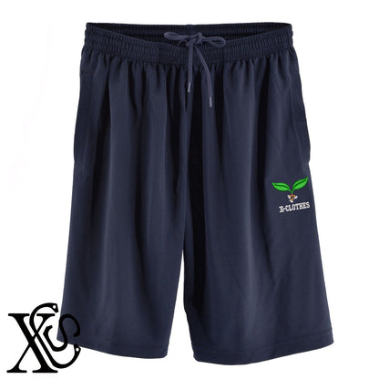 苗2柄 刺繍 4.4oz ドライ ハーフパンツ メンズ レディース ショートパンツ 大きいサイズあり【X-CLOTHES】オリジナル グッズ 刺繍 ワンポイント 雑貨【b  黒、31紺、32青、10赤、112ワイン、187灰】【g 白、34ターコイズ】 【9趣味料理-花】