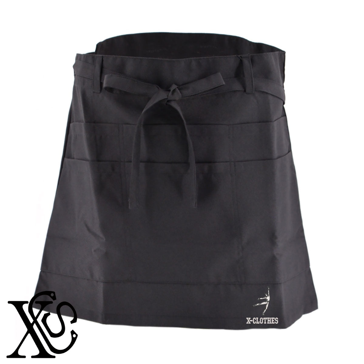 フィギュアスケート10柄 刺繍 ショート丈 エプロン 腰巻 ギャルソン レディース メンズ 撥水加工 カフェ ノンアイロン 業務用 おしゃれ 飲食店 仕事用 サロン【X-CLOTHES】オリジナル グッズ 刺繍 ワンポイント 雑貨【b 杢ベージュ 杢グレー ブラック】 【8競技音楽-その他競技】
