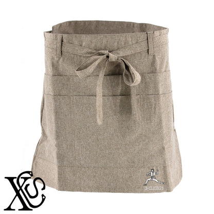 野球10柄 刺繍 ショート丈 エプロン 腰巻 ギャルソン レディース メンズ 撥水加工 カフェ ノンアイロン 業務用 おしゃれ 飲食店 仕事用 サロン【X-CLOTHES】オリジナル グッズ 刺繍 ワンポイント 雑貨【b 杢ベージュ 杢グレー ブラック】 【8競技音楽-野球】