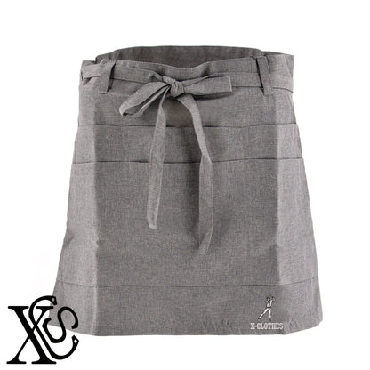 野球13柄 刺繍 ショート丈 エプロン 腰巻 ギャルソン レディース メンズ 撥水加工 カフェ ノンアイロン 業務用 おしゃれ 飲食店 仕事用 サロン【X-CLOTHES】オリジナル グッズ 刺繍 ワンポイント 雑貨【b 杢ベージュ 杢グレー ブラック】 【8競技音楽-野球】