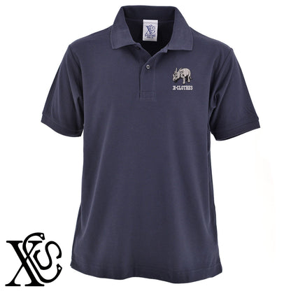 リケラトプス2柄 刺繍 5.3oz ドライ カノコ 半袖 ポロシャツ メンズ レディース 大きいサイズあり【X-CLOTHES】オリジナル グッズ 刺繍 ワンポイント 雑貨【b 黒 紺 赤 ワイン】【g 白 灰】 【1各種動物-恐竜】