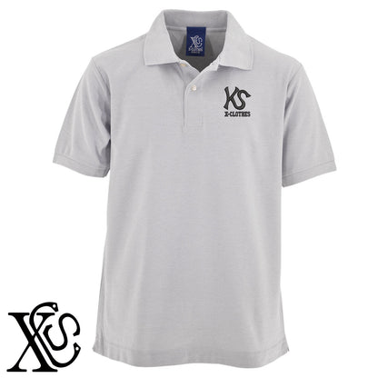 KSロゴ2柄 刺繍 5.3oz ドライ カノコ 半袖 ポロシャツ メンズ レディース 大きいサイズあり【X-CLOTHES】オリジナル グッズ 刺繍 ワンポイント 雑貨【b 黒 紺 赤 ワイン】【g 白 灰】 【2植物ロゴ-文字ロゴ】
