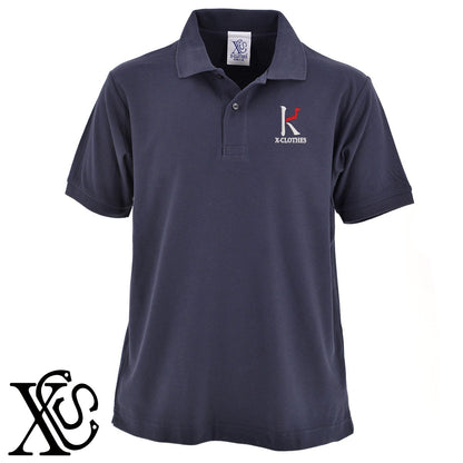 [K]大文字柄 刺繍 5.3oz ドライ カノコ 半袖 ポロシャツ メンズ レディース 大きいサイズあり【X-CLOTHES】オリジナル グッズ 刺繍 ワンポイント 雑貨【b 黒 紺 赤 ワイン】【g 白 灰】 【3文字標識-日本地図字】