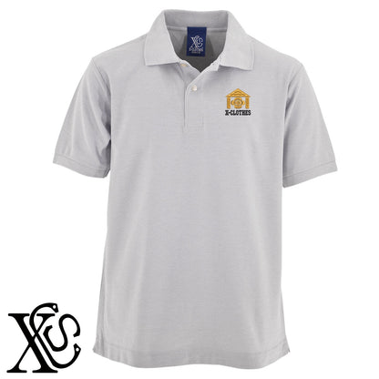 2庵木瓜柄 刺繍 5.3oz ドライ カノコ 半袖 ポロシャツ メンズ レディース 大きいサイズあり【X-CLOTHES】オリジナル グッズ 刺繍 ワンポイント 雑貨【b 黒 紺 赤 ワイン】【g 白 灰】 【7家紋お祝-家紋1-40】