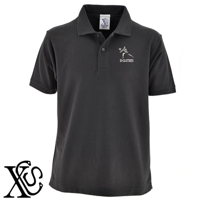 バレーボール9柄 刺繍 5.3oz ドライ カノコ 半袖 ポロシャツ メンズ レディース 大きいサイズあり【X-CLOTHES】オリジナル グッズ 刺繍 ワンポイント 雑貨【b 黒 紺 赤 ワイン】【g 白 灰】 【8競技音楽-バレーボール】