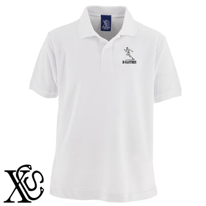 陸上走り9柄 刺繍 5.3oz ドライ カノコ 半袖 ポロシャツ メンズ レディース 大きいサイズあり【X-CLOTHES】オリジナル グッズ 刺繍 ワンポイント 雑貨【b 黒 紺 赤 ワイン】【g 白 灰】 【8競技音楽-陸上】