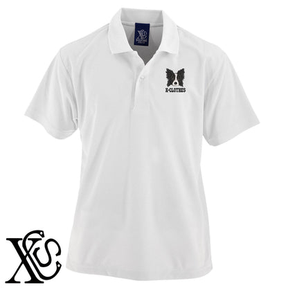ボーダーコリー5柄 刺繍 4.7oz ドライ カノコ 半袖 ポロシャツ メンズ レディース 大きいサイズあり【X-CLOTHES】オリジナル グッズ 刺繍 ワンポイント 雑貨【b 2黒 86紺 69赤 72ワイン 84青】【g 白 6灰】 【10犬猫図鑑-犬図鑑-C】
