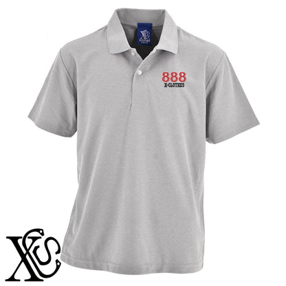 888柄 刺繍 4.7oz ドライ カノコ 半袖 ポロシャツ メンズ レディース 大きいサイズあり【X-CLOTHES】オリジナル グッズ 刺繍 ワンポイント 雑貨【b 2黒 86紺 69赤 72ワイン 84青】【g 白 6灰】 【3文字標識-3文字】