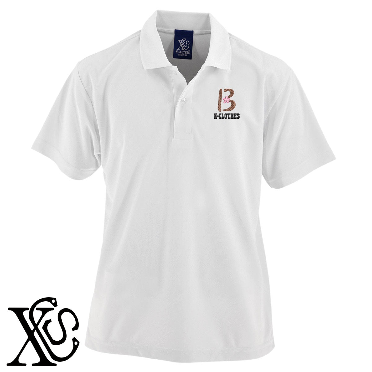 [B]さくら柄 刺繍 4.7oz ドライ カノコ 半袖 ポロシャツ メンズ レディース 大きいサイズあり【X-CLOTHES】オリジナル グッズ 刺繍 ワンポイント 雑貨【b 2黒 86紺 69赤 72ワイン 84青】【g 白 6灰】 【3文字標識-桜字】