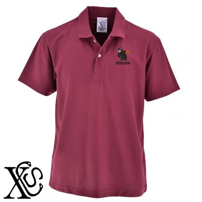 くまモン332柄 刺繍 4.7oz ドライ カノコ 半袖 ポロシャツ メンズ レディース 大きいサイズあり【X-CLOTHES】オリジナル グッズ 刺繍 ワンポイント 雑貨【b 2黒 86紺 69赤 72ワイン 84青】【g 白 6灰】 【4くまモン-C】