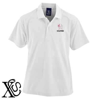 白文鳥3柄 刺繍 4.7oz ドライ カノコ 半袖 ポロシャツ メンズ レディース 大きいサイズあり【X-CLOTHES】オリジナル グッズ 刺繍 ワンポイント 雑貨【b 2黒 86紺 69赤 72ワイン 84青】【g 白 6灰】 【6動物鳥魚-文鳥インコ】