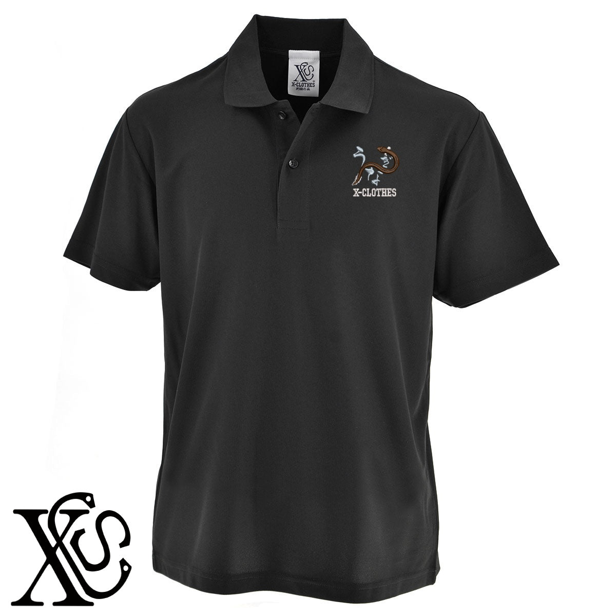 うなぎ3柄 刺繍 4.7oz ドライ カノコ 半袖 ポロシャツ メンズ レディース 大きいサイズあり【X-CLOTHES】オリジナル グッズ 刺繍 ワンポイント 雑貨【b 2黒 86紺 69赤 72ワイン 84青】【g 白 6灰】 【6動物鳥魚-釣り魚】