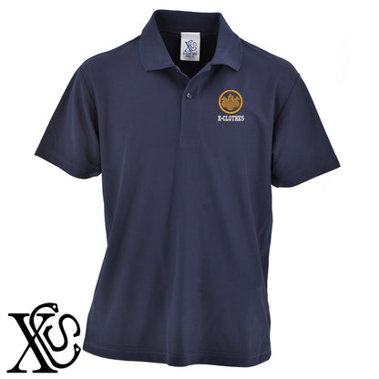 30丸に五三桐柄 刺繍 4.7oz ドライ カノコ 半袖 ポロシャツ メンズ レディース 大きいサイズあり【X-CLOTHES】オリジナル グッズ 刺繍 ワンポイント 雑貨【b 2黒 86紺 69赤 72ワイン 84青】【g 白 6灰】 【7家紋お祝-家紋1-40】