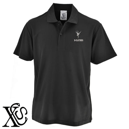 バレエ8柄 刺繍 4.7oz ドライ カノコ 半袖 ポロシャツ メンズ レディース 大きいサイズあり【X-CLOTHES】オリジナル グッズ 刺繍 ワンポイント 雑貨【b 2黒 86紺 69赤 72ワイン 84青】【g 白 6灰】 【8競技音楽-その他競技】