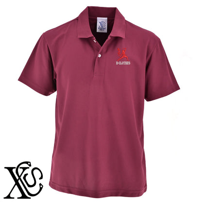 和太鼓18柄 刺繍 4.7oz ドライ カノコ 半袖 ポロシャツ メンズ レディース 大きいサイズあり【X-CLOTHES】オリジナル グッズ 刺繍 ワンポイント 雑貨【b 2黒 86紺 69赤 72ワイン 84青】【g 白 6灰】 【8競技音楽-伝統】