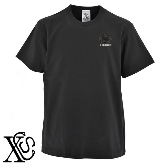 グレートデーン2柄 刺繍 5.6oz 綿100% 半袖 Tシャツ メンズ レディース カットソー 大きいサイズあり【X-CLOTHES】オリジナル グッズ 刺繍 ワンポイント 雑貨【b 黒 紺 ブルー 赤 ワイン】【g 白 灰】 【10犬猫図鑑-犬図鑑-A】