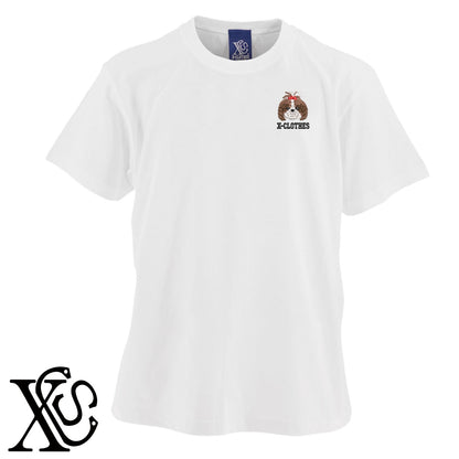 シーズー6柄 刺繍 5.6oz 綿100% 半袖 Tシャツ メンズ レディース カットソー 大きいサイズあり【X-CLOTHES】オリジナル グッズ 刺繍 ワンポイント 雑貨【b 黒 紺 ブルー 赤 ワイン】【g 白 灰】 【10犬猫図鑑-犬図鑑-A】