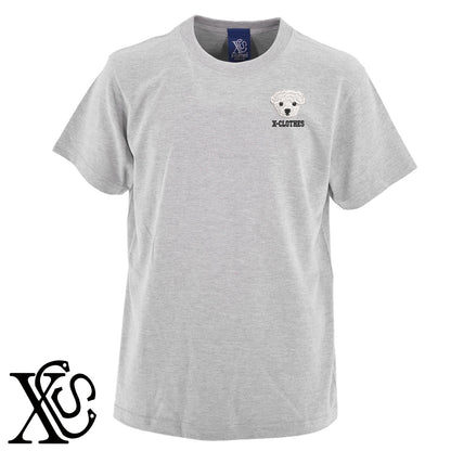 マルチーズ2柄 刺繍 5.6oz 綿100% 半袖 Tシャツ メンズ レディース カットソー 大きいサイズあり【X-CLOTHES】オリジナル グッズ 刺繍 ワンポイント 雑貨【b 黒 紺 ブルー 赤 ワイン】【g 白 灰】 【10犬猫図鑑-犬図鑑-C】