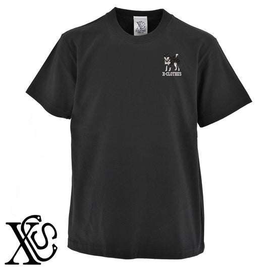 柴犬10柄 刺繍 5.6oz 綿100% 半袖 Tシャツ メンズ レディース カットソー 大きいサイズあり【X-CLOTHES】オリジナル グッズ 刺繍 ワンポイント 雑貨【b 黒 紺 ブルー 赤 ワイン】【g 白 灰】 【10犬猫図鑑-犬図鑑-D】
