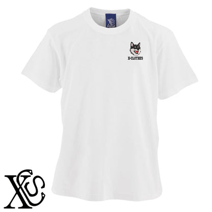 柴犬14柄 刺繍 5.6oz 綿100% 半袖 Tシャツ メンズ レディース カットソー 大きいサイズあり【X-CLOTHES】オリジナル グッズ 刺繍 ワンポイント 雑貨【b 黒 紺 ブルー 赤 ワイン】【g 白 灰】 【10犬猫図鑑-犬図鑑-D】