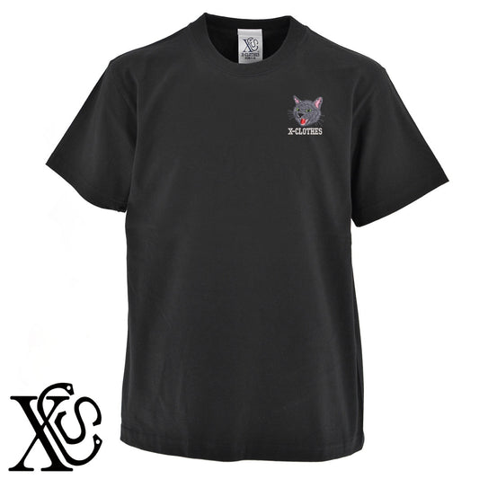 シャーロシアンブルー4柄 刺繍 5.6oz 綿100% 半袖 Tシャツ メンズ レディース カットソー 大きいサイズあり【X-CLOTHES】オリジナル グッズ 刺繍 ワンポイント 雑貨【b 黒 紺 ブルー 赤 ワイン】【g 白 灰】 【10犬猫図鑑-猫図鑑-A】