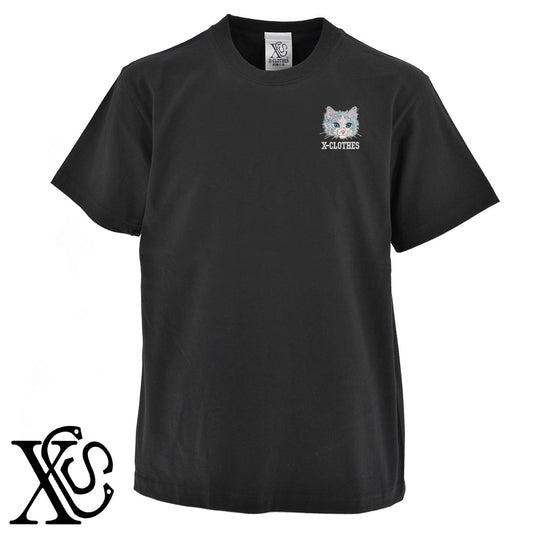 ラグドール3柄 刺繍 5.6oz 綿100% 半袖 Tシャツ メンズ レディース カットソー 大きいサイズあり【X-CLOTHES】オリジナル グッズ 刺繍 ワンポイント 雑貨【b 黒 紺 ブルー 赤 ワイン】【g 白 灰】 【10犬猫図鑑-猫図鑑-A】