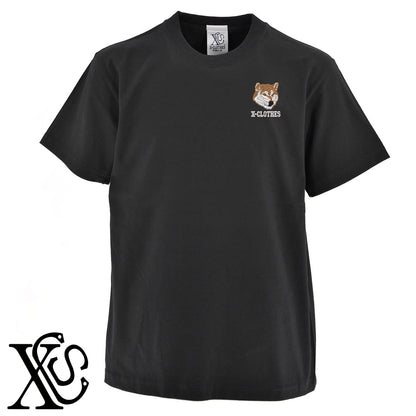柴犬2柄 刺繍 5.6oz 綿100% 半袖 Tシャツ メンズ レディース カットソー 大きいサイズあり【X-CLOTHES】オリジナル グッズ 刺繍 ワンポイント 雑貨【b 黒 紺 ブルー 赤 ワイン】【g 白 灰】 【1各種動物-犬類】
