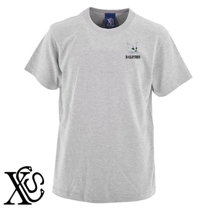 猫27柄 刺繍 5.6oz 綿100% 半袖 Tシャツ メンズ レディース カットソー 大きいサイズあり【X-CLOTHES】オリジナル グッズ 刺繍 ワンポイント 雑貨【b 黒 紺 ブルー 赤 ワイン】【g 白 灰】 【1各種動物-猫】