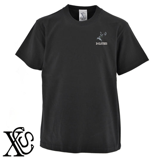 猫28柄 刺繍 5.6oz 綿100% 半袖 Tシャツ メンズ レディース カットソー 大きいサイズあり【X-CLOTHES】オリジナル グッズ 刺繍 ワンポイント 雑貨【b 黒 紺 ブルー 赤 ワイン】【g 白 灰】 【1各種動物-猫】