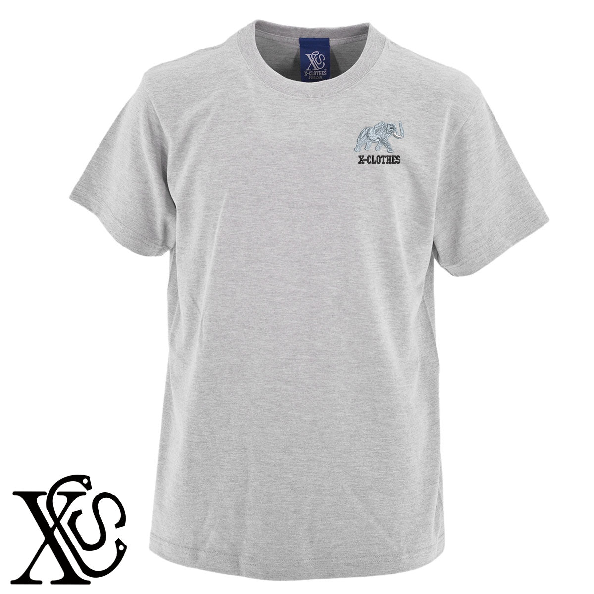 象7柄 刺繍 5.6oz 綿100% 半袖 Tシャツ メンズ レディース カットソー 大きいサイズあり【X-CLOTHES】オリジナル グッズ 刺繍 ワンポイント 雑貨【b 黒 紺 ブルー 赤 ワイン】【g 白 灰】 【1各種動物-草食動物】