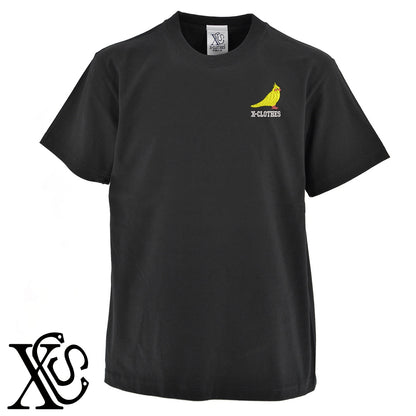 オカメインコ2柄 刺繍 5.6oz 綿100% 半袖 Tシャツ メンズ レディース カットソー 大きいサイズあり【X-CLOTHES】オリジナル グッズ 刺繍 ワンポイント 雑貨【b 黒 紺 ブルー 赤 ワイン】【g 白 灰】 【1各種動物-鳥類】