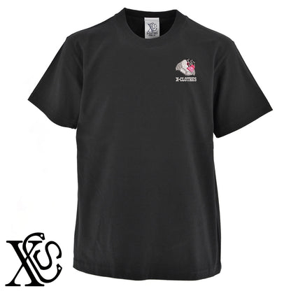桜文鳥2柄 刺繍 5.6oz 綿100% 半袖 Tシャツ メンズ レディース カットソー 大きいサイズあり【X-CLOTHES】オリジナル グッズ 刺繍 ワンポイント 雑貨【b 黒 紺 ブルー 赤 ワイン】【g 白 灰】 【1各種動物-鳥類】