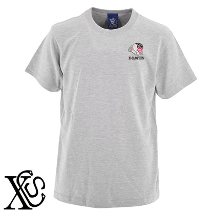 桜文鳥2柄 刺繍 5.6oz 綿100% 半袖 Tシャツ メンズ レディース カットソー 大きいサイズあり【X-CLOTHES】オリジナル グッズ 刺繍 ワンポイント 雑貨【b 黒 紺 ブルー 赤 ワイン】【g 白 灰】 【1各種動物-鳥類】