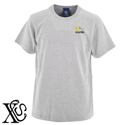 ラブ猫2柄 刺繍 5.6oz 綿100% 半袖 Tシャツ メンズ レディース カットソー 大きいサイズあり【X-CLOTHES】オリジナル グッズ 刺繍 ワンポイント 雑貨【b 黒 紺 ブルー 赤 ワイン】【g 白 灰】 【2植物ロゴ-キャラクター】