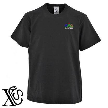 ラブ蝸牛2柄 刺繍 5.6oz 綿100% 半袖 Tシャツ メンズ レディース カットソー 大きいサイズあり【X-CLOTHES】オリジナル グッズ 刺繍 ワンポイント 雑貨【b 黒 紺 ブルー 赤 ワイン】【g 白 灰】 【2植物ロゴ-キャラクター】