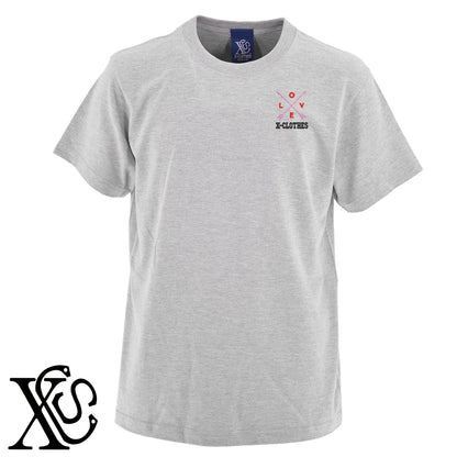 Love3柄 刺繍 5.6oz 綿100% 半袖 Tシャツ メンズ レディース カットソー 大きいサイズあり【X-CLOTHES】オリジナル グッズ 刺繍 ワンポイント 雑貨【b 黒 紺 ブルー 赤 ワイン】【g 白 灰】 【2植物ロゴ-モチーフ】