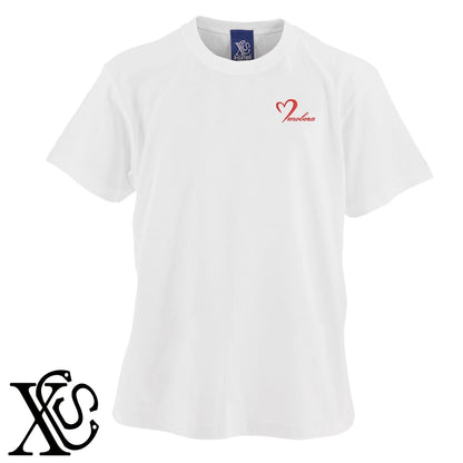 mobera2柄 刺繍 5.6oz 綿100% 半袖 Tシャツ メンズ レディース カットソー 大きいサイズあり【X-CLOTHES】オリジナル グッズ 刺繍 ワンポイント 雑貨【b 黒 紺 ブルー 赤 ワイン】【g 白 灰】 【2植物ロゴ-モチーフ】