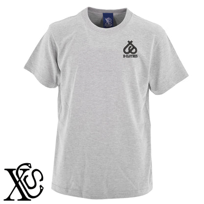 UDロゴ2柄 刺繍 5.6oz 綿100% 半袖 Tシャツ メンズ レディース カットソー 大きいサイズあり【X-CLOTHES】オリジナル グッズ 刺繍 ワンポイント 雑貨【b 黒 紺 ブルー 赤 ワイン】【g 白 灰】 【2植物ロゴ-文字ロゴ】