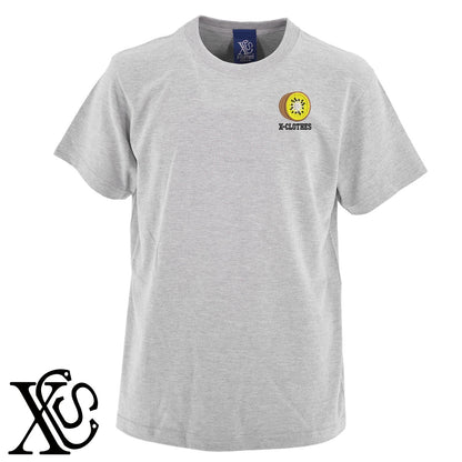 キウイ2柄 刺繍 5.6oz 綿100% 半袖 Tシャツ メンズ レディース カットソー 大きいサイズあり【X-CLOTHES】オリジナル グッズ 刺繍 ワンポイント 雑貨【b 黒 紺 ブルー 赤 ワイン】【g 白 灰】 【2植物ロゴ-果物】