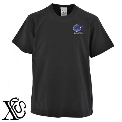 ジャイアントベタ3柄 刺繍 5.6oz 綿100% 半袖 Tシャツ メンズ レディース カットソー 大きいサイズあり【X-CLOTHES】オリジナル グッズ 刺繍 ワンポイント 雑貨【b 黒 紺 ブルー 赤 ワイン】【g 白 灰】 【2植物ロゴ-魚類】