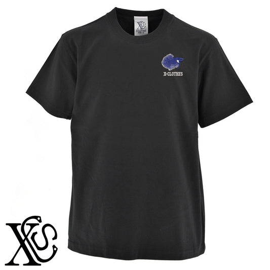 ジャイアントベタ3柄 刺繍 5.6oz 綿100% 半袖 Tシャツ メンズ レディース カットソー 大きいサイズあり【X-CLOTHES】オリジナル グッズ 刺繍 ワンポイント 雑貨【b 黒 紺 ブルー 赤 ワイン】【g 白 灰】 【2植物ロゴ-魚類】