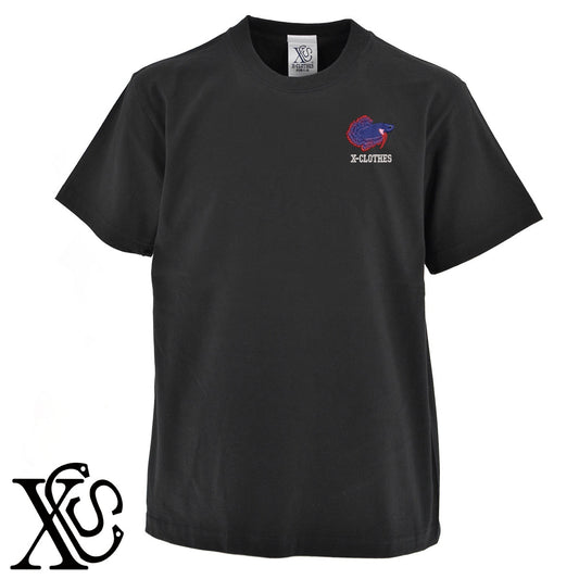 ジャイアントベタ4柄 刺繍 5.6oz 綿100% 半袖 Tシャツ メンズ レディース カットソー 大きいサイズあり【X-CLOTHES】オリジナル グッズ 刺繍 ワンポイント 雑貨【b 黒 紺 ブルー 赤 ワイン】【g 白 灰】 【2植物ロゴ-魚類】