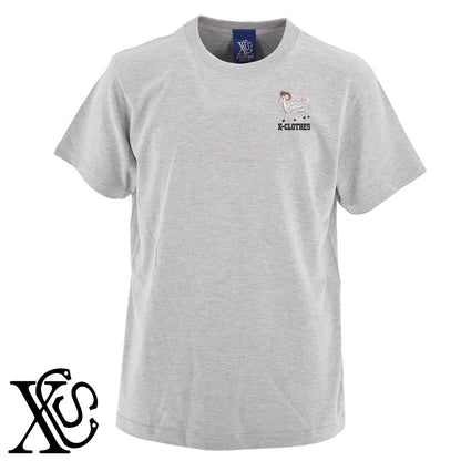 8未柄 刺繍 5.6oz 綿100% 半袖 Tシャツ メンズ レディース カットソー 大きいサイズあり【X-CLOTHES】オリジナル グッズ 刺繍 ワンポイント 雑貨【b 黒 紺 ブルー 赤 ワイン】【g 白 灰】 【3文字標識-干支】