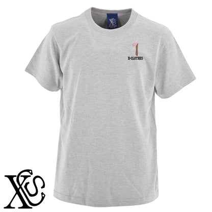 [1]さくら柄 刺繍 5.6oz 綿100% 半袖 Tシャツ メンズ レディース カットソー 大きいサイズあり【X-CLOTHES】オリジナル グッズ 刺繍 ワンポイント 雑貨【b 黒 紺 ブルー 赤 ワイン】【g 白 灰】 【3文字標識-桜字】