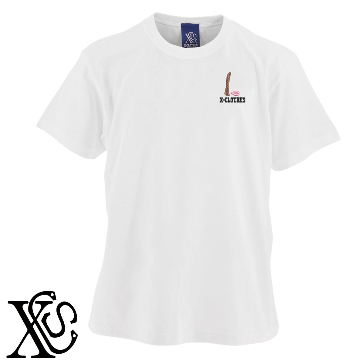 [L]さくら柄 刺繍 5.6oz 綿100% 半袖 Tシャツ メンズ レディース カットソー 大きいサイズあり【X-CLOTHES】オリジナル グッズ 刺繍 ワンポイント 雑貨【b 黒 紺 ブルー 赤 ワイン】【g 白 灰】 【3文字標識-桜字】