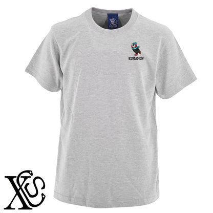 くまモン102柄 刺繍 5.6oz 綿100% 半袖 Tシャツ メンズ レディース カットソー 大きいサイズあり【X-CLOTHES】オリジナル グッズ 刺繍 ワンポイント 雑貨【b 黒 紺 ブルー 赤 ワイン】【g 白 灰】 【4くまモン-A】